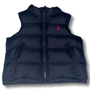 Polo Toddler Puff Vest,Size 12months, Colors Navy Blue and Red